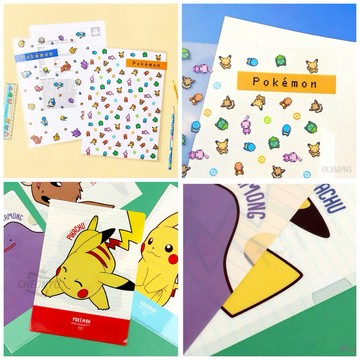 韓國寶可夢｜L型資料夾 A4文件夾 韓國製/文件收納夾/學生文具/辦公用品/皮卡丘 伊布 百變怪/pokemon