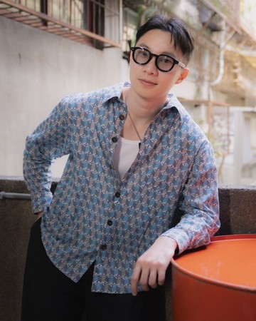 印度蓋染工藝純棉 長袖襯衫 －玄武岩藍