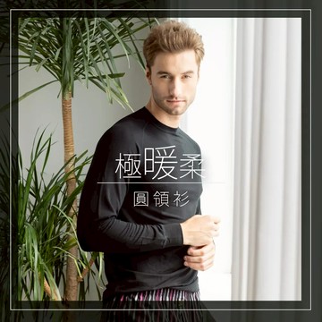 【三花 Sun Flower】極暖柔機能衣-男圓領衫 9980