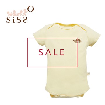 【SISSO有機棉】零碼商品5折 ↘有機棉小刺蝟短袖包屁衣 S M(0~6個月)