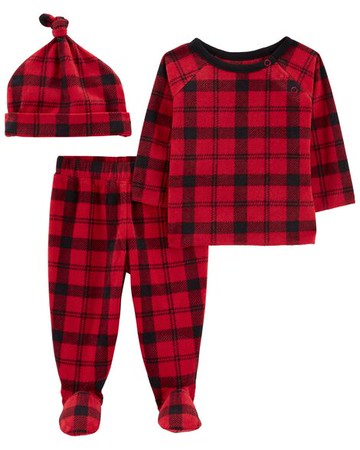 Baby 3-Piece Plaid Outfit Set