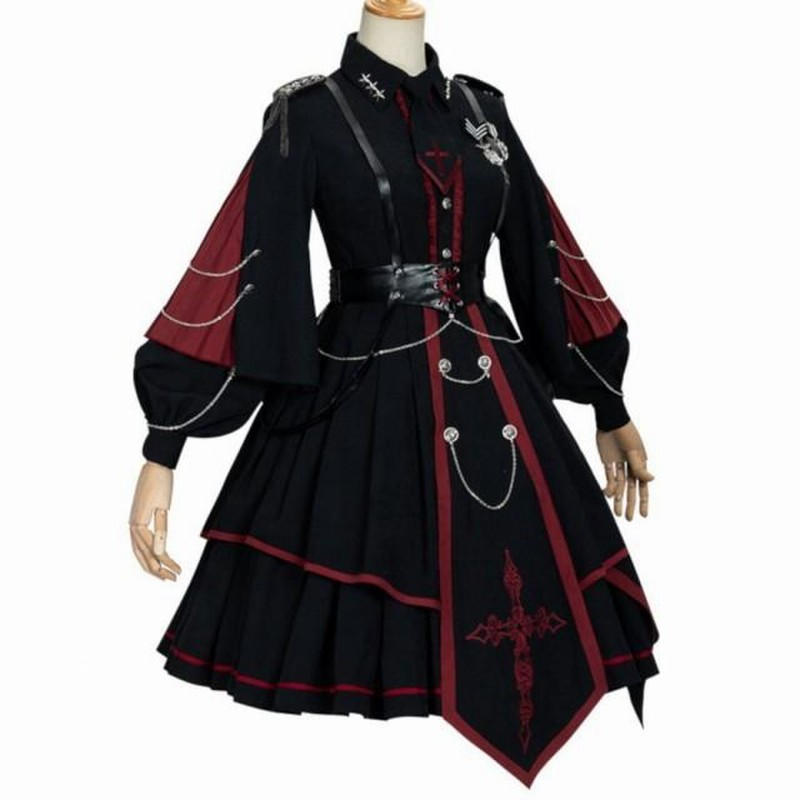 ❤新品Lサイズ 軍服 ワンピース ロリータ コスプレ レディース