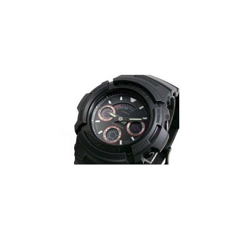 カシオ Gショック Casio 腕時計 マットブラックレッドアイ Aw591ml 1 通販 Lineポイント最大0 5 Get Lineショッピング
