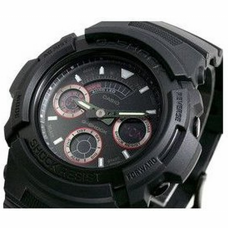 カシオ Gショック Casio 腕時計 マットブラックレッドアイ Aw591ml 1 通販 Lineポイント最大0 5 Get Lineショッピング