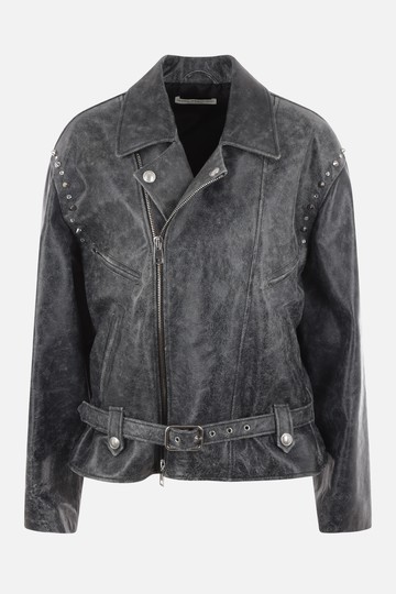 ALESSANDRA RICH leather biker jacket Woman