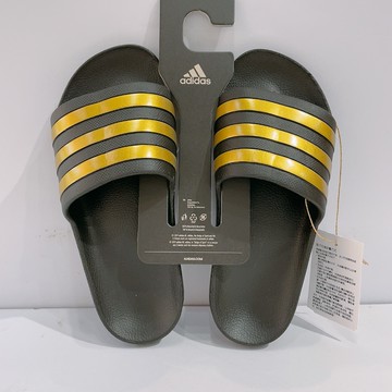 adidas ADILETTE AQUA 男女款黑金防水輕量運動拖鞋EG1758推薦| 蝦皮