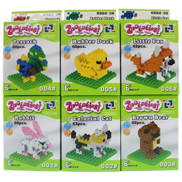 Zoobabies積木 0868-30 動物積木 Bricks (一套)/一套6款入(促30) 微型積木 鑽石積木 迷你積木 益智積木 小顆粒積木 CF131902【APP滿額下單10%點數(單一帳號最高5000點)】1/31止
