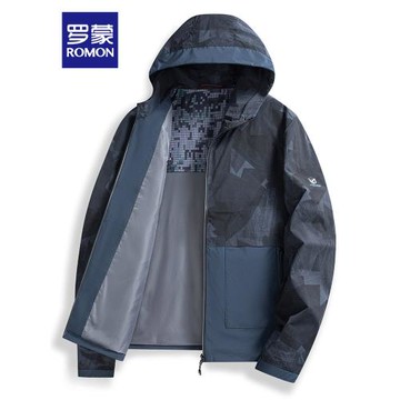 【直降】羅蒙男士夾克2025秋季中青年時尚休閑連帽上衣潮流夾克衫