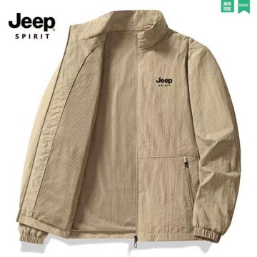 JEEP吉普男士夾克春季潮牌立領防風大碼上衣服寬松休閑運動外套男