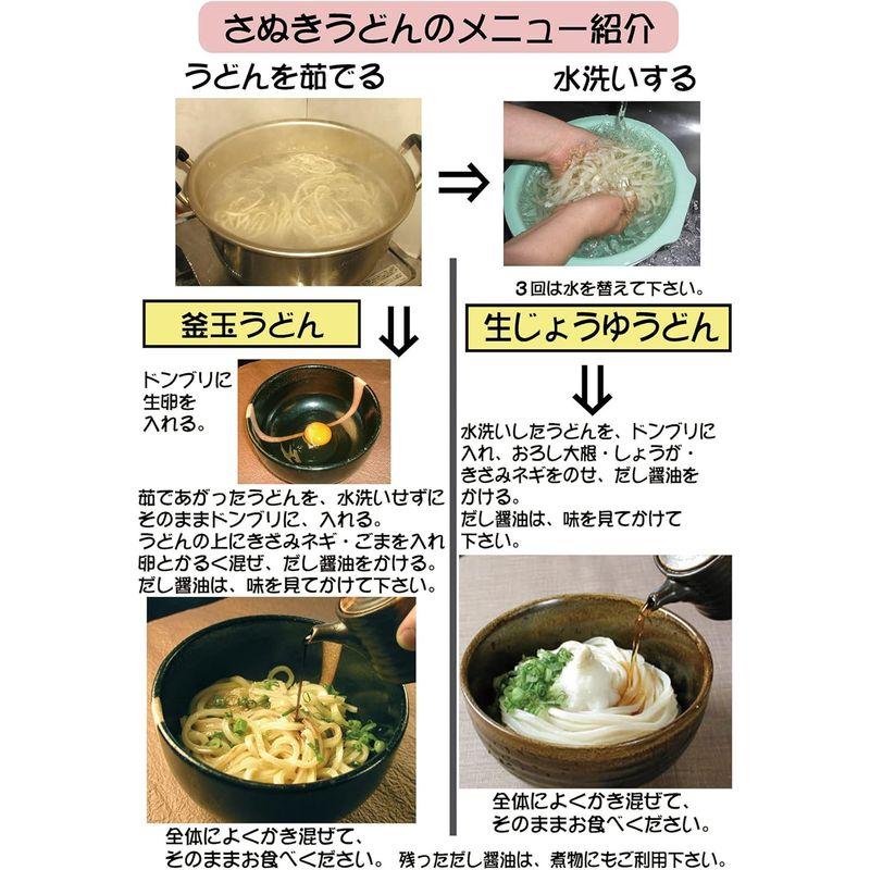 3996 讃岐うどん 並切麺 半生 生醤油セット さぬきうどんの亀城庵 (300g×8袋、だし醤油 200ml×2本)