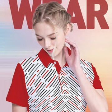 線條冰絲涼感吸濕排汗衫(紅)-女款(11237-1)