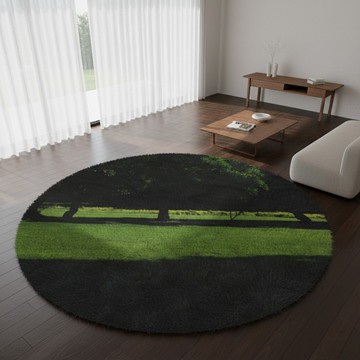 圓形綠色花園地毯 - gussuri