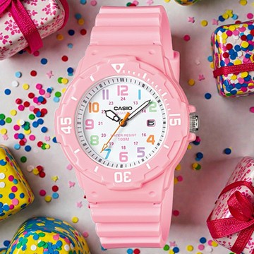 LRW-200H-4B2 繽紛色彩 輕巧防水 學生最愛指針錶