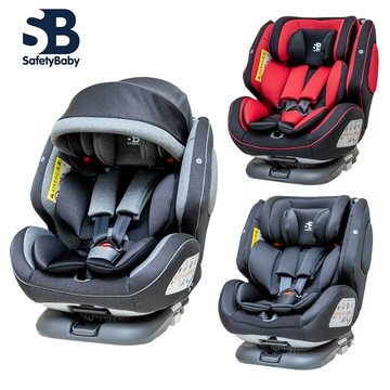 【SafetyBaby 適德寶】德國 0-12歲 isofix安全帶兩用通風型安全座椅/汽座 - 四色 (SB00370) 贈頂篷+皮革座椅保護墊