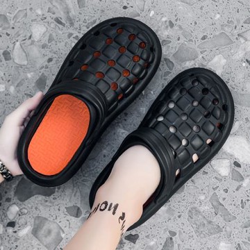 洞洞鞋男款春季2025新款潮流外穿兩用包頭涼拖鞋防滑防臭沙灘涼鞋