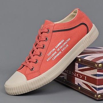 夏季新款男士系帶帆布鞋經典百搭透氣休閑青春時尚柔軟舒適板鞋