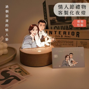 【情人節限定禮物首選】客製化情人節情侶夜燈｜照片似顏繪｜送男友送女友｜情侶｜夫妻｜質感金屬卡片｜浪漫禮物｜情人節禮物｜紀念日禮物｜居家｜幸福｜愛 ｜儀式感