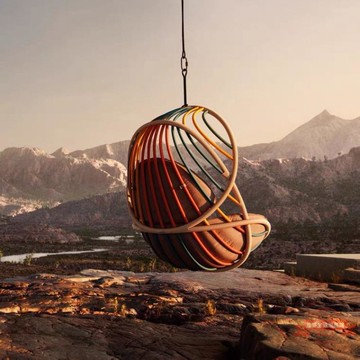 休閑庭院戶外吊籃單人秋千網紅懶人陽臺室內搖椅花園別墅秋千家具