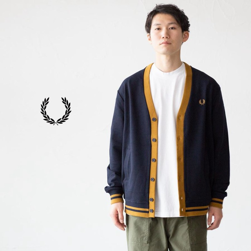 フレッドペリー カーディガン ボタン スルー スウェットシャツ FRED PERRY M6589 メンズ | LINEブランドカタログ