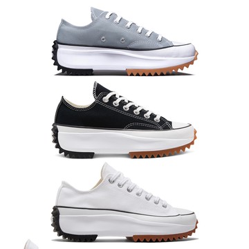 CONVERSE RUN STAR HIKE LOW 黑色 灰色 日系 鋸齒 厚底 低筒 休閒鞋【168816C】男女鞋