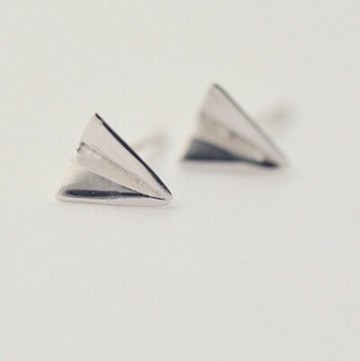 925純銀耳環耳針式耳飾-童趣紙飛機流行母親節生日情人節禮物女飾品73ag83【獨家進口】【米蘭精品】