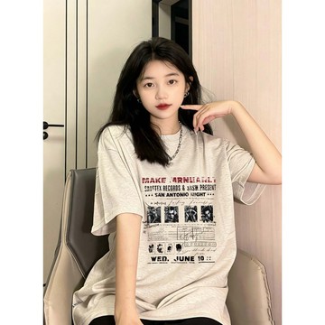 【林木木】100%純棉 短袖 t恤 韓系衣服女 寬鬆上衣 夏天穿搭 學生黨衣服