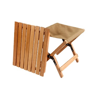 north field 美國 3合1實木冰箱架小桌(椅)套裝組/含提袋原木色cnd152/露營/