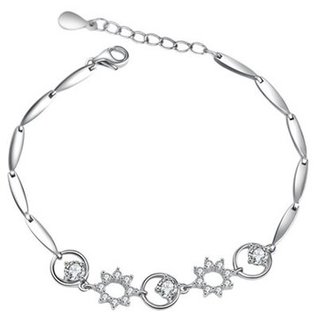 925純銀手鍊鑲鑽手環-時尚精選精美別緻生日情人節禮物女飾品2色73ly13【獨家進口】【米蘭精品】