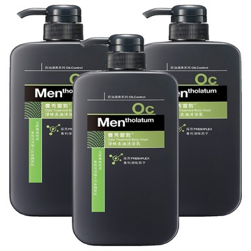 MENTHOLATUM 曼秀雷敦 淨味去油沐浴乳 雅緻麝香調  650ml  3瓶