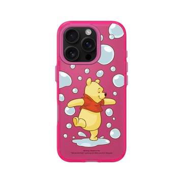 iPhone 16 Pro Clear 粉漾桃 - 迪士尼-小熊維尼 Disney Winnie The Pooh - 玩泡泡