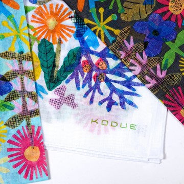 HBK繪風手帕-花花世界|58X58CM|水彩風格|配搭亮點|日本設計