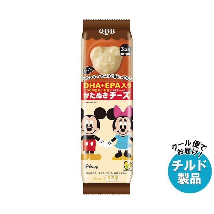 QBB ミッキー＆フレンズかたぬきチーズ DHA・EPA入り 30g×6袋入×(2ケース)｜ 送料無料 チルド商品 チーズ 六甲バター 乳製品