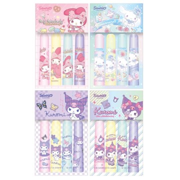 三麗鷗 鉛筆筆蓋(4入)-美樂蒂/大耳狗/蝴蝶酷洛米/鏡子酷洛米