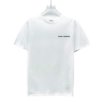 (L) loewe白色棉質圓領運動短袖上衣