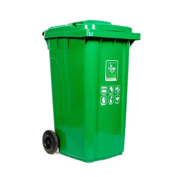 加厚環衛分類帶蓋垃圾桶 240L戶外環衛塑料垃圾桶帶輪垃圾桶現貨[DD080109]