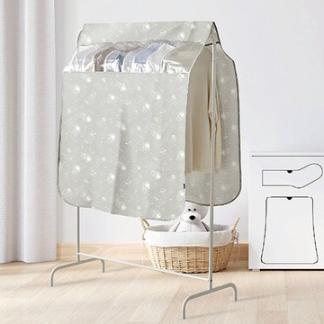 【UDiLiFE】太空人活動衣架防塵套 衣架罩防塵 衣櫃防塵套 遮蓋布 室內落地蓋布 擋灰罩 衣櫃 衣罩 簡易 衣服防塵