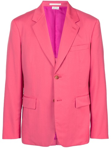 Comme des Garçons Homme Plus - single-breasted fitted blazer - men - Wool - M - Pink