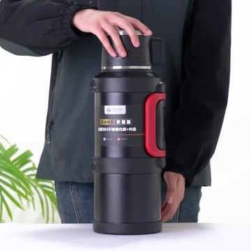 戶外大容量304不銹鋼保溫杯泡茶壺大號水壺便攜車載熱水瓶5000mL