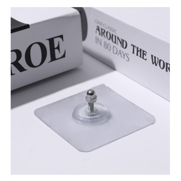 WE CHAMP 強力免打孔無痕螺絲貼片0.6cm/1cm/1.6cm(5入組 無痕貼片 免釘免鑽 螺絲貼片 掛勾)