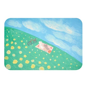 【OGL】軟式珪藻土吸水地墊 阿文設計師 60x40cm 野餐的好日子