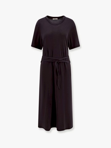 Cotton t-shirt dress with belt - LEMAIRE - gender_Woman
