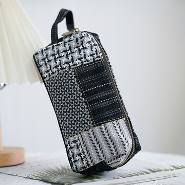 復古布藝刺繡拼接手拿包122729C