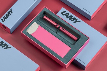 【雷雕刻字】LAMY 鋼筆 限量單入筆套禮盒 /AL star 2024 -火紅色