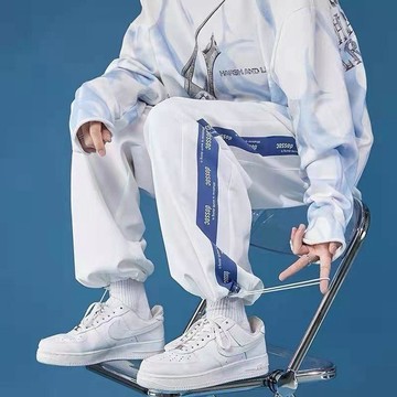 男士束腳褲 夏季 寬鬆 休閒 夏季冰絲休閒褲男韓版潮流寬鬆闊腿長褲薄青年百搭九分運動束腳褲0729