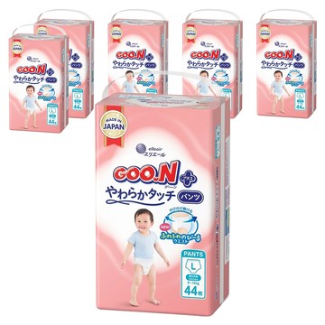 GOO.N 大王 日本境內版 SJ柔觸肌系列褲型尿布 9~14kg  L  264片