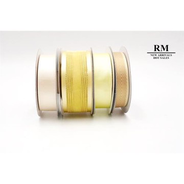 特惠套組鵝黃色緞帶套組 禮盒包裝 蝴蝶結 手工材料