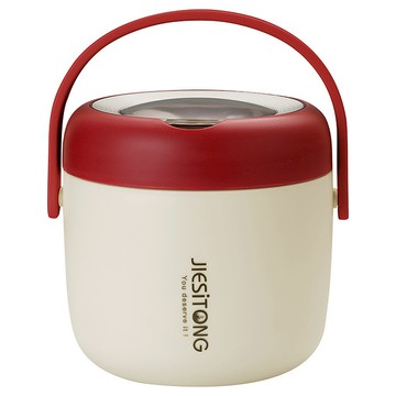 couselect 手提304不鏽鋼雙層飯盒/便攜保溫提鍋/便當盒  紅色  1個  12cm