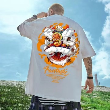 M-8XL 韓版大學t 短t 印花t 短袖男 班服 Oversized t恤加肥大碼情侶裝五分袖 男生衣著（D1923）