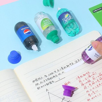 【STU】迷你汽水造型修正帶 可口可樂風 可愛文具 攜帶方便 修正帶