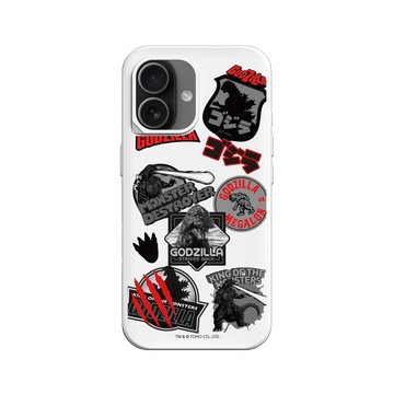 iPhone 17 SolidX 白 - 哥吉拉 Godzilla - 經典黑紅怪獸圖鑑